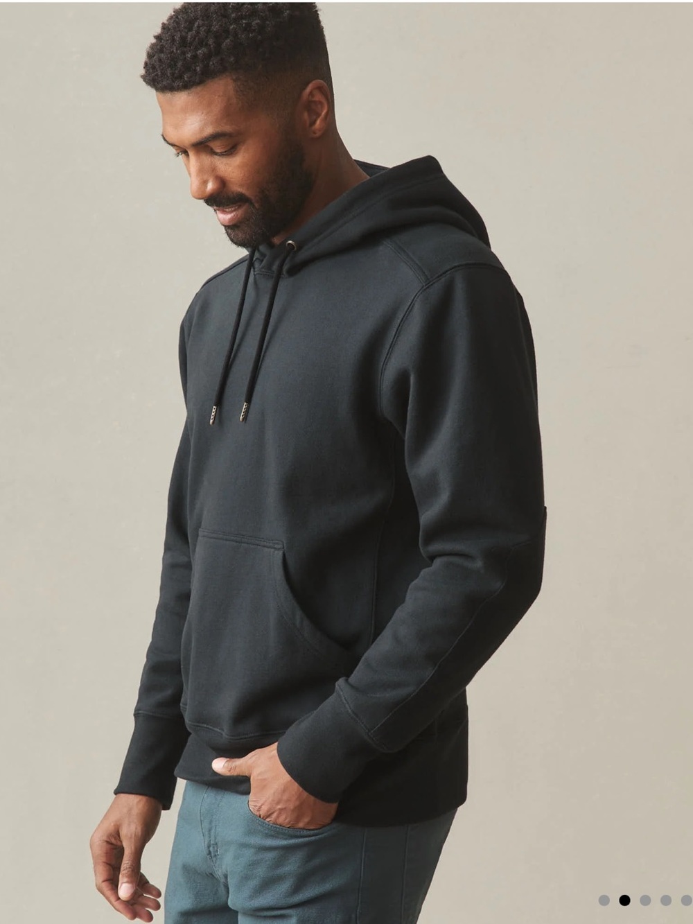 American Giant Mens Classic Pullover Hoodie Sweatshirt fleece black medium